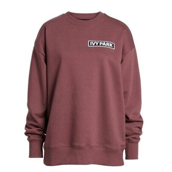 IVY PARK Sweater Women's Extra Small Purple Crew Oversized Sweatshirt Plum New - Picture 1 of 7
